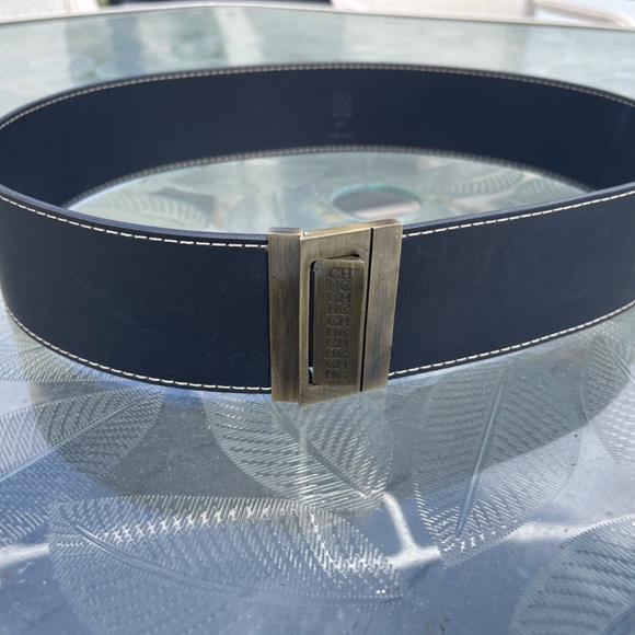 New Carolina Herrera Leather Belt Size Medium Black, Original Made in Spain - Picture 5 of 9